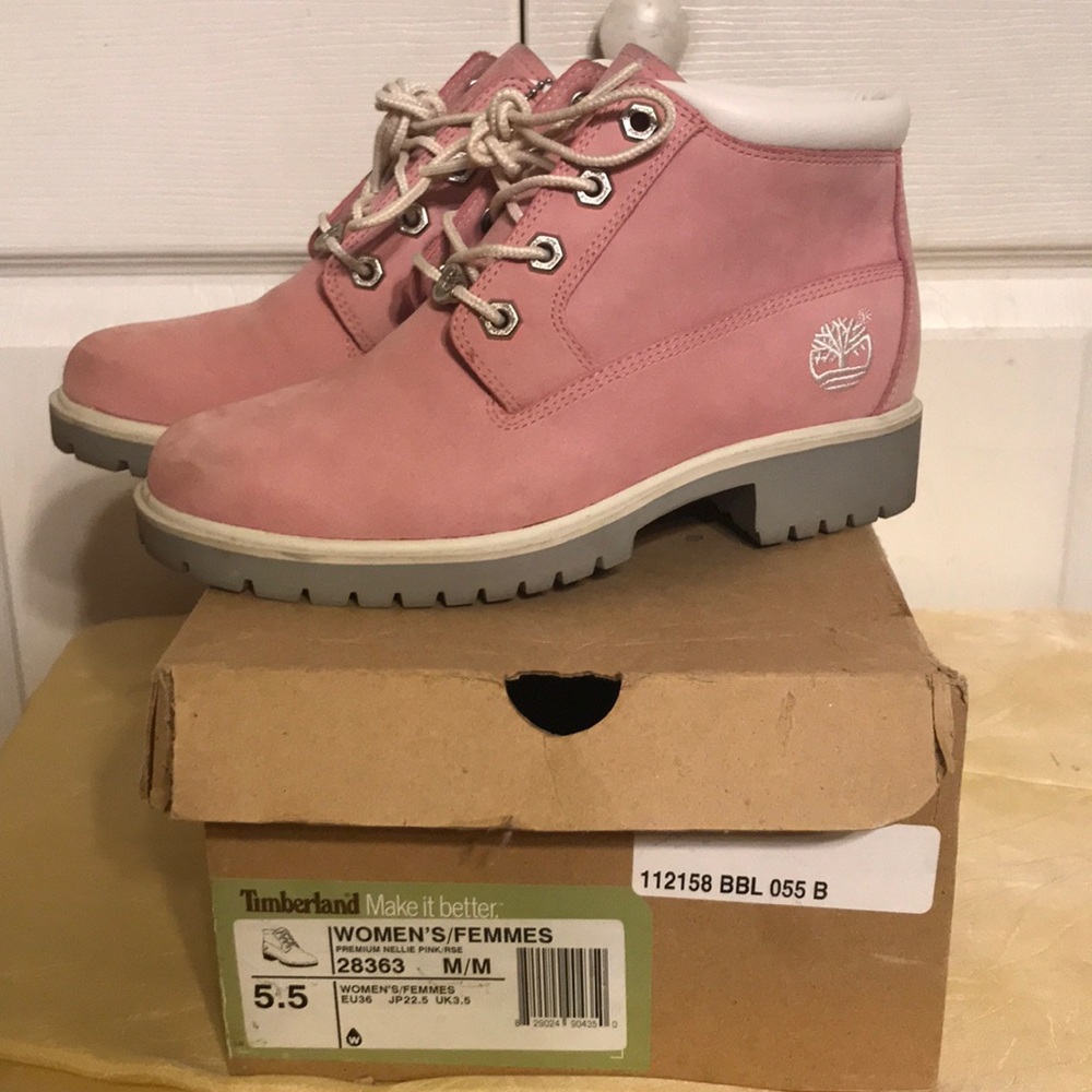 PinkTimberland boots